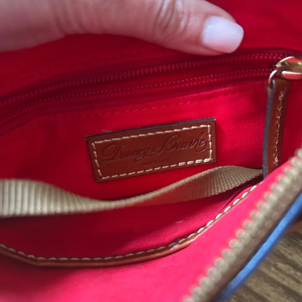 Dooney & Bourke Navy and Brown Ginger Large Crossbody Bag - Picture 5 of 7